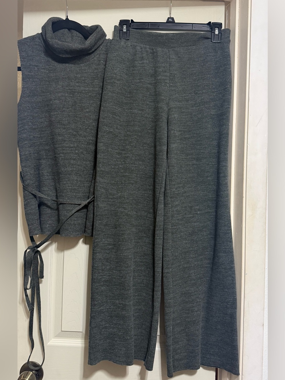Sleeveless Turtleneck Knit Sweater Vest zara - Gray -